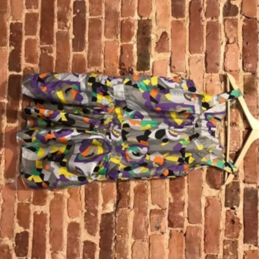 See By Chloe 100% Silk Abstract Print Dress Size 4
